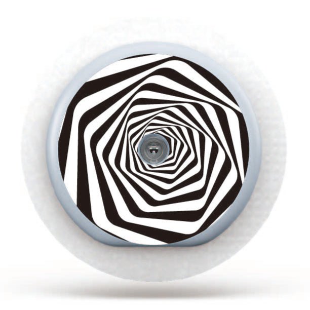 SPARPACK: 4x Accu - Chek SmartGuide Sticker "Black and White" - von Zuckerschmuck