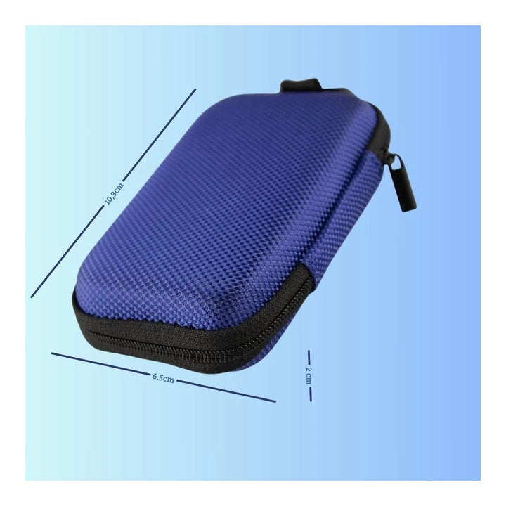 Diabetes Zubehör Tasche mit Karabinerhaken für Blutzuckermessgeräte "BLAU" - von Zuckerschmuck