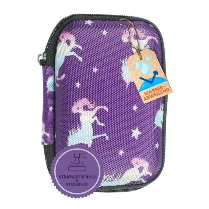 Diabetes Zubehör Tasche mit Karabinerhaken für Blutzuckermessgeräte "EINHORN" - von Zuckerschmuck