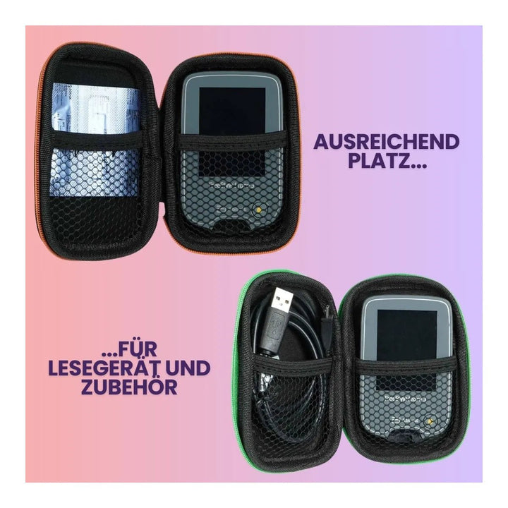 Diabetes Zubehör Tasche mit Karabinerhaken für Blutzuckermessgeräte "EINHORN" - von Zuckerschmuck