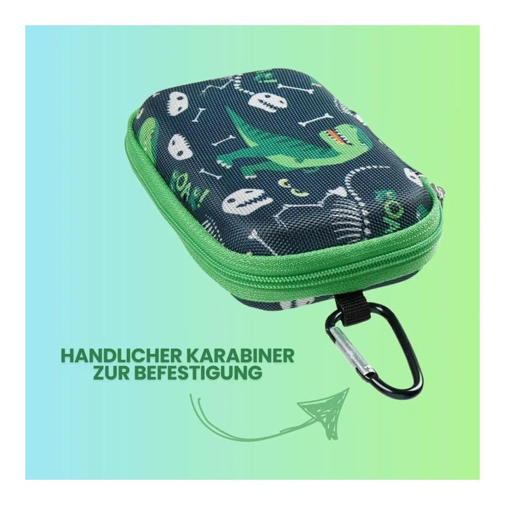Diabetes Zubehör Tasche mit Karabinerhaken für Blutzuckermessgeräte "DINO" - von Zuckerschmuck