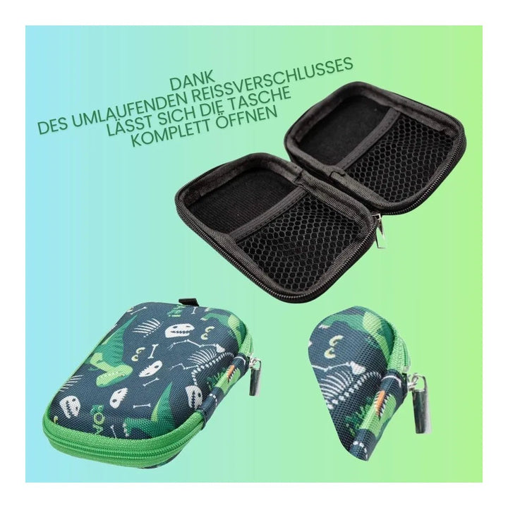 Diabetes Zubehör Tasche mit Karabinerhaken für Blutzuckermessgeräte "DINO" - von Zuckerschmuck