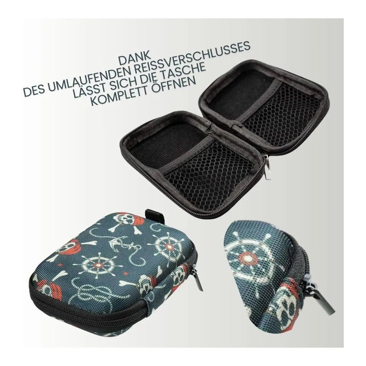 Diabetes Zubehör Tasche mit Karabinerhaken für Blutzuckermessgeräte "PIRAT" - von Zuckerschmuck
