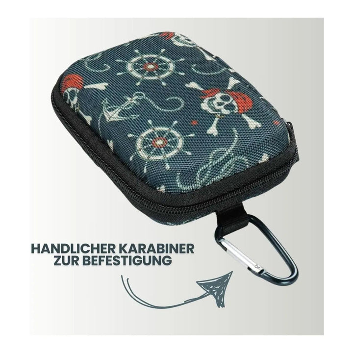 Diabetes Zubehör Tasche mit Karabinerhaken für Blutzuckermessgeräte "PIRAT" - von Zuckerschmuck