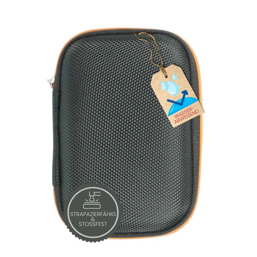 Diabetes Zubehör Tasche mit Karabinerhaken für Blutzuckermessgeräte "SCHWARZ"