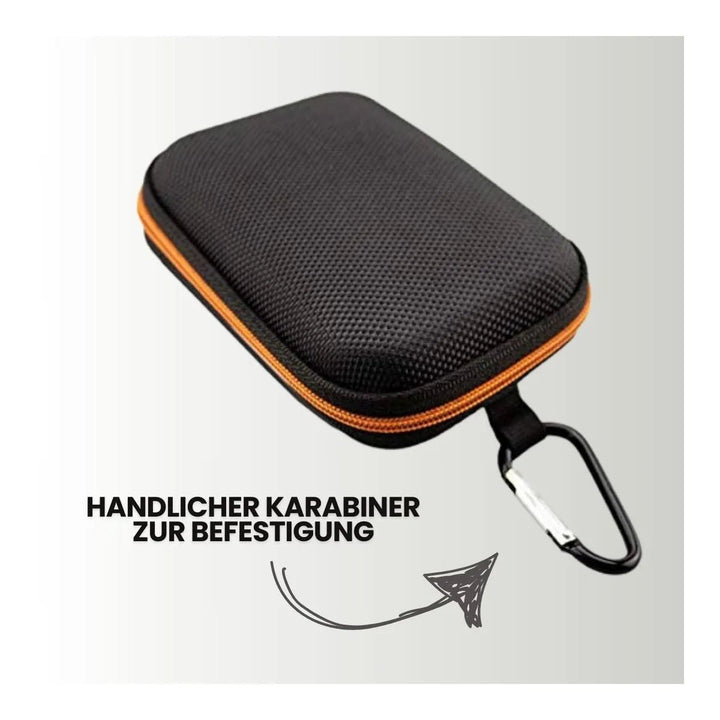 Diabetes Zubehör Tasche mit Karabinerhaken für Blutzuckermessgeräte "SCHWARZ" - von Zuckerschmuck