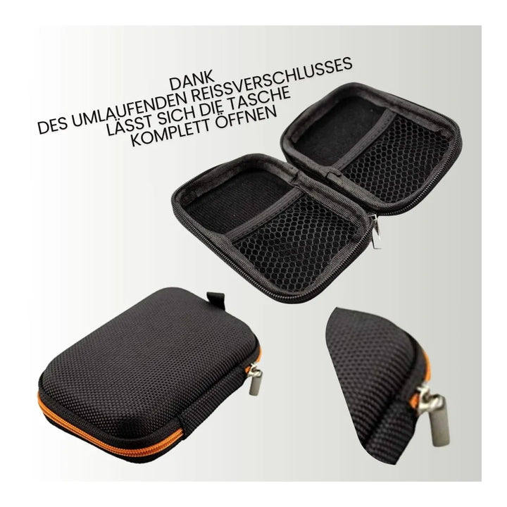 Diabetes Zubehör Tasche mit Karabinerhaken für Blutzuckermessgeräte "SCHWARZ" - von Zuckerschmuck