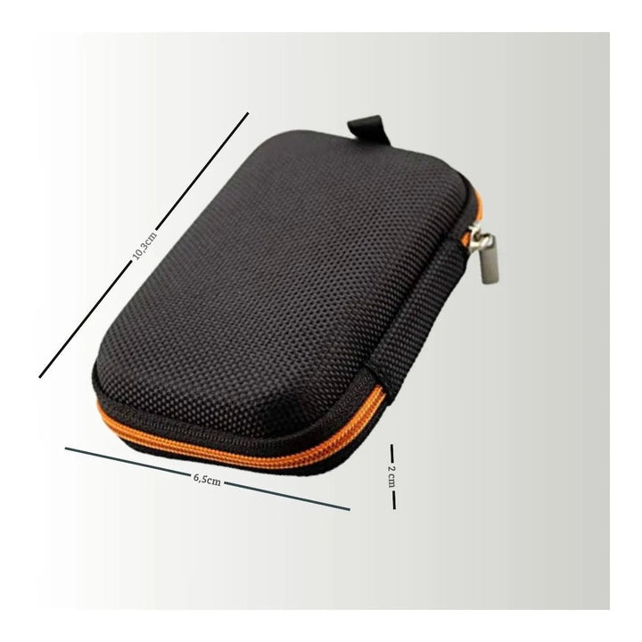 Diabetes Zubehör Tasche mit Karabinerhaken für Blutzuckermessgeräte "SCHWARZ" - von Zuckerschmuck
