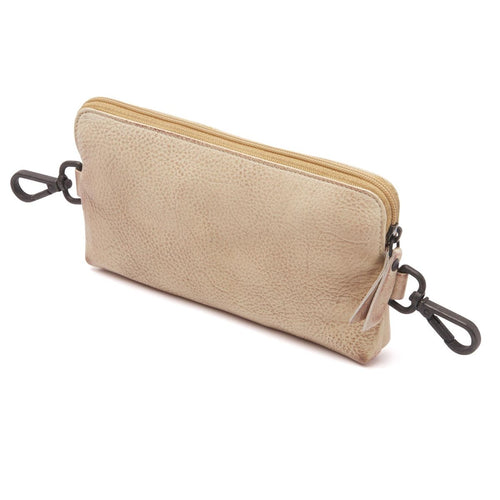 Diabetes Gürteltasche BEIGE Echtleder Loop Bag