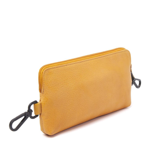 Diabetes Gürteltasche GELB Echtleder Loop Bag