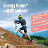 Dextro Energy Gums de fresa y ruibarbo y vitaminas (6 unidades de 5 g de hidratos de carbono cada una)