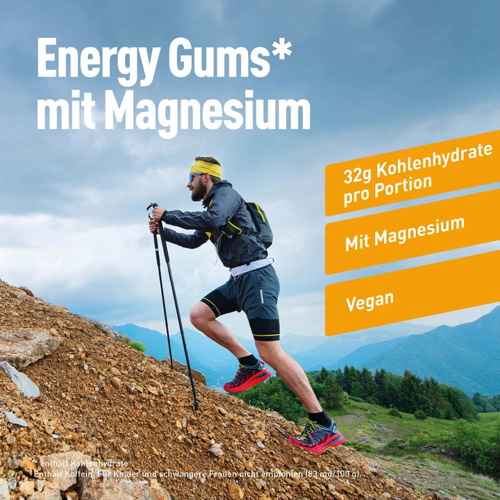 Dextro Energy Gums naranja + magnesio (6 unidades de 5 g de hidratos de carbono)
