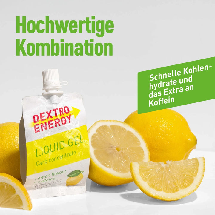 Dextro Energy Liquid Gel Lemon + Koffein, gel de dextrose au citron, 60 ml
