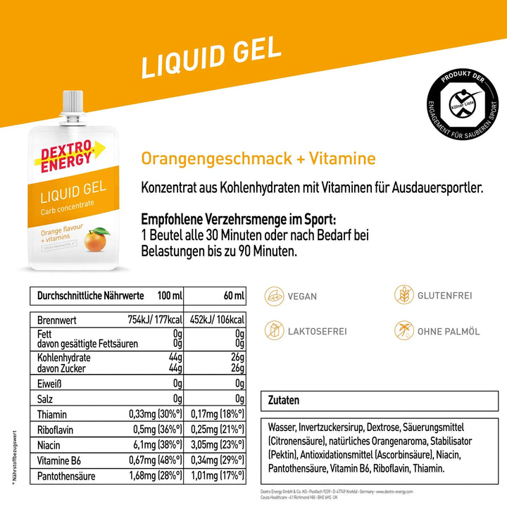 Dextro Energy gel liquide à l’orange