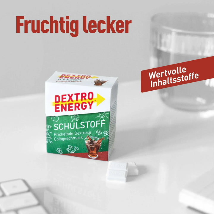 Dextro Energy Schulstoff Cola, pastilles de dextrose à effet pétillant, 50 g