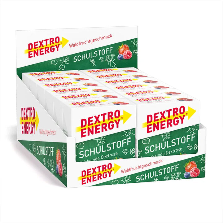 Dextro Energy Schulstoff Frutas del bosque, tabletas de glucosa con efecto efervescente, 50 g