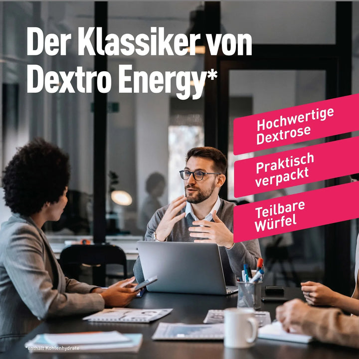 Dextro Energy Würfel Cranberry + vitamine C, dextrose, 8 pastilles emballées individuellement, 46 g