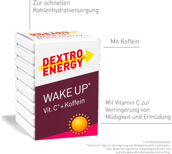 NEU !! Dextro Energy Traubenzuckerwürfel WakeUp® Cherry + Koffein - von Zuckerschmuck