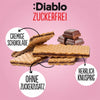 Diablo sin azúcar: gofres con crema de chocolate (150 g, 7,0 g de hidratos de carbono* computables por porción de 25 g)