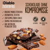 Diablo sin azúcar: chocolate con leche y almendras (75 g, solo 6 g de hidratos de carbono* computables por tableta)