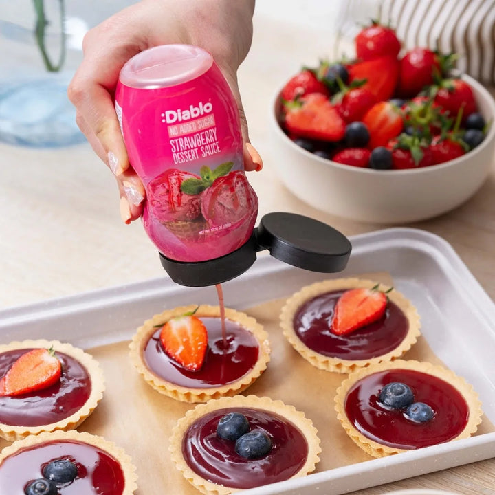 Diablo sans sucre : sauce dessert à la fraise (290 ml, seulement 0,9 g de glucides comptabilisables* par portion de 30 g)