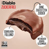 Diablo sin azúcar: galletas de chocolate negro con relleno de crema de chocolate (128 g, solo 2,7 g de hidratos de carbono* computables por galleta)