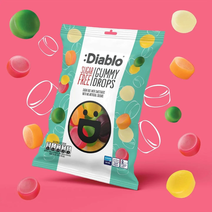 Diablo caramelos de goma sin azúcar (75 g, 1,5 g de hidratos de carbono computables* por bolsa)