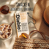 Diablo sans sucre : cookies, biscuits au cacao avec cacahuètes, trempés dans du chocolat au lait entier (110 g, 5 g de glucides comptabilisables* par portion)