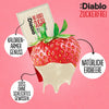 Diablo sans sucre : chocolat blanc aux fraises (75 g, 6,8 g de glucides comptabilisables* par tablette)
