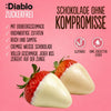 Diablo sans sucre : chocolat blanc aux fraises (75 g, 6,8 g de glucides comptabilisables* par tablette)