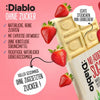Diablo sans sucre : chocolat blanc aux fraises (75 g, 6,8 g de glucides comptabilisables* par tablette)