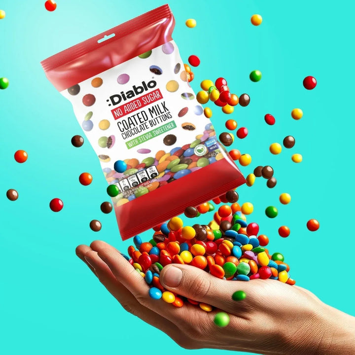 Diablo sans sucre : lentilles au chocolat (40 g, 4,8 g de glucides comptabilisables*)