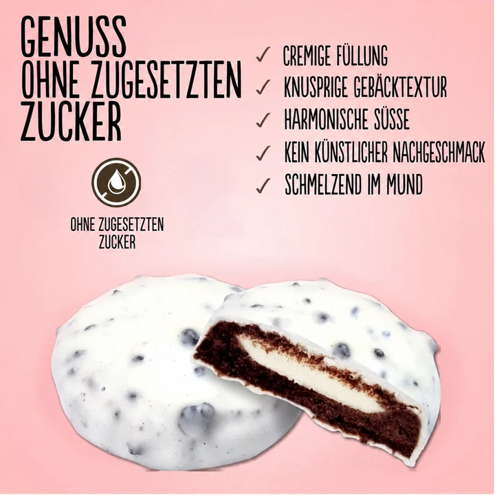 Diablo sans sucre : cookies, biscuits au chocolat blanc à la crème au lait (128 g, 3,2 g de glucides comptabilisables* par biscuit)