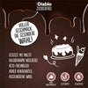 Salsa de chocolate sin azúcar Diablo, salsa de postre de chocolate (290 ml, 0,3 g de HC* computables por ración de 30 g)