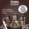 Salsa de chocolate sin azúcar Diablo, salsa de postre de chocolate (290 ml, 0,3 g de HC* computables por ración de 30 g)