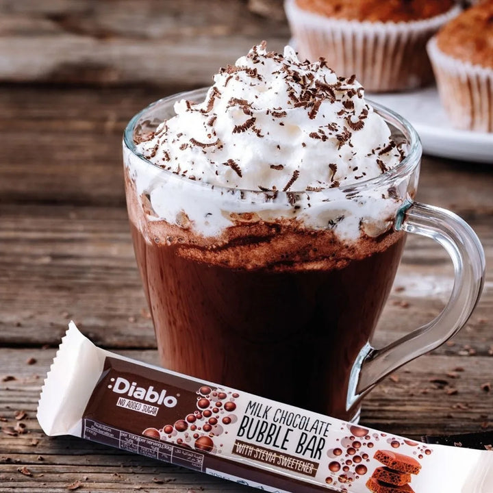 Diablo sans sucre : barre chocolatée Bubble (30 g, 3,6 g de glucides comptabilisables*)