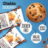 Diablo 6x muffins sin azúcar con trocitos de chocolate, pack ahorro de 6 (45 g, 12,9 g de hidratos de carbono* computables por muffin)