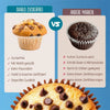 Diablo 6x muffins sin azúcar con trocitos de chocolate, pack ahorro de 6 (45 g, 12,9 g de hidratos de carbono* computables por muffin)