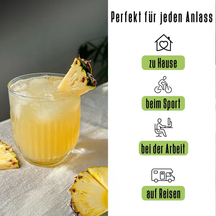 INSTICK polvo para bebidas sin azúcar, piña 12x (12 x 0,5 l, sin KH/BE)