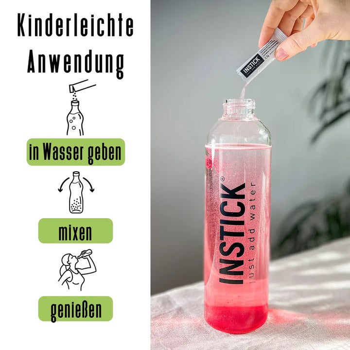 INSTICK polvo para bebidas sin azúcar, piña 12x (12 x 0,5 l, sin KH/BE)