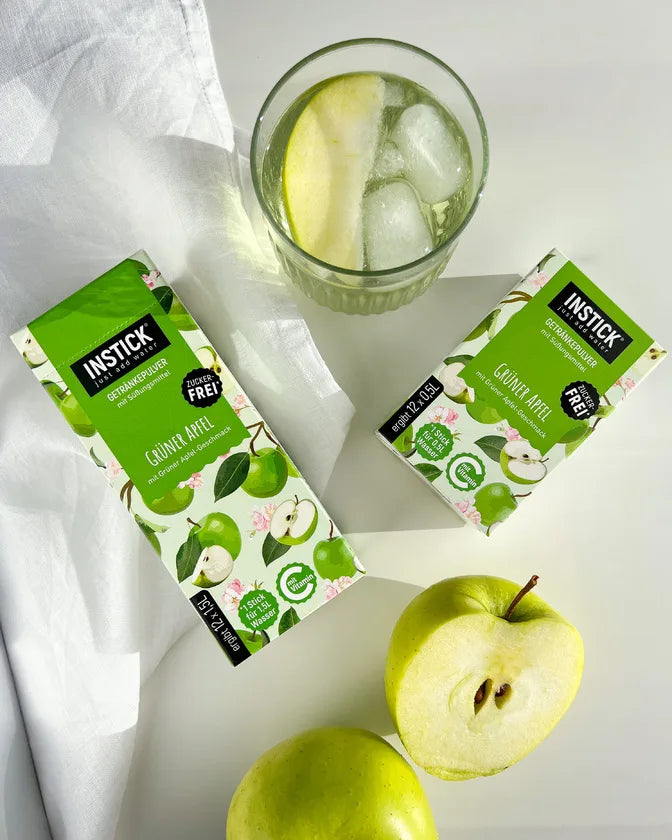 INSTICK polvo para bebidas sin azúcar, manzana 12x (12 x 0,5 l, sin HC/UB)