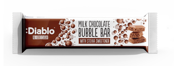 Diablo zuckerfreier Schoko Bubble Riegel (30 g) - nur 2g anrechenb.KH - von Zuckerschmuck