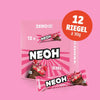 Barrita NEOH Berry: 12x barritas de chocolate Berry sin azúcar, con sabor a frutos rojos, pack ahorro 10+2 (3 g de HC* computables por barrita)