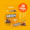 Barre chocolatée NEOH Caramel Nuts Bar : 12x barres sans sucre, lot économique 10+2 (3,4 g de glucides* pris en compte par barre)