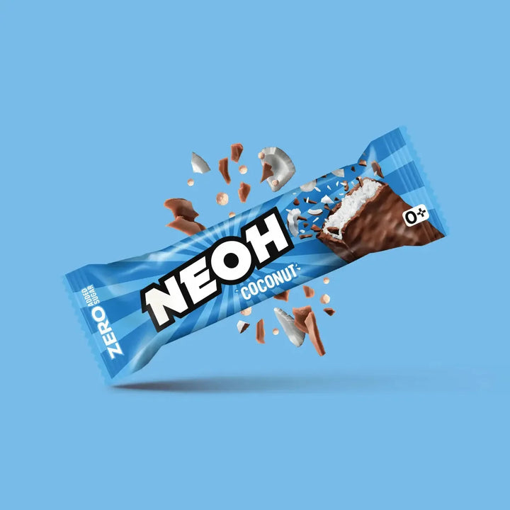 NEOH Coconut Bar 12x Schokoriegel, Kokosriegel ohne Zucker, 10+2 Sparpack (3 g anrechenbare KH* je Riegel)