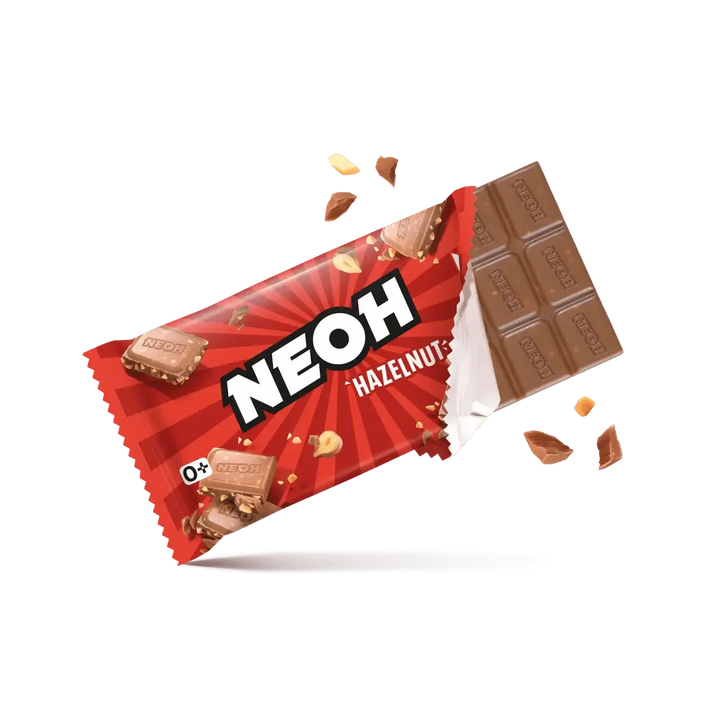 Chocolate NEOH con avellanas, chocolate keto y chocolate low carb sin azúcar (3 g de HC* computables por tableta)