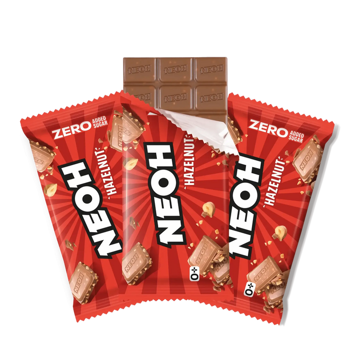 Chocolate NEOH con avellanas, chocolate keto y chocolate low carb sin azúcar (3 g de HC* computables por tableta)