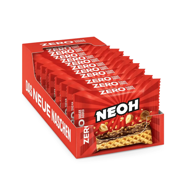 NEOH Waffel: NEOH Hazelnut Crunch, 12x gofre de avellana sin azúcar, pack ahorro 10+2 gratis (3 g de HC contabilizables* por gofre)
