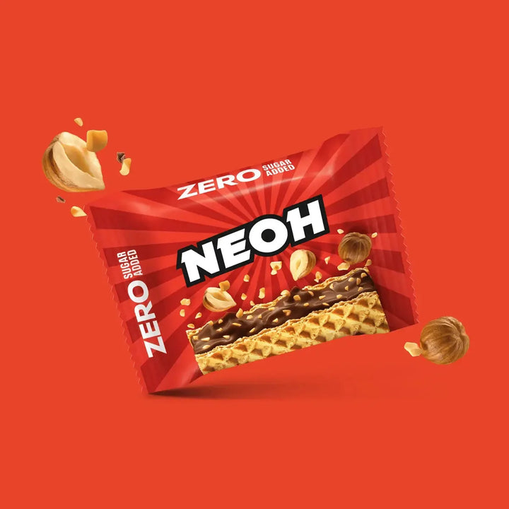 NEOH Waffel: NEOH Hazelnut Crunch, 12x gofre de avellana sin azúcar, pack ahorro 10+2 gratis (3 g de HC contabilizables* por gofre)
