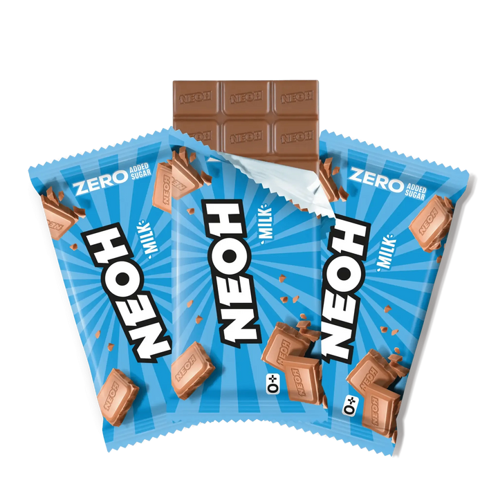 Chocolate NEOH con leche: chocolate low carb sin azúcar, keto (7,7 g de HC* computables por cada 100 g)